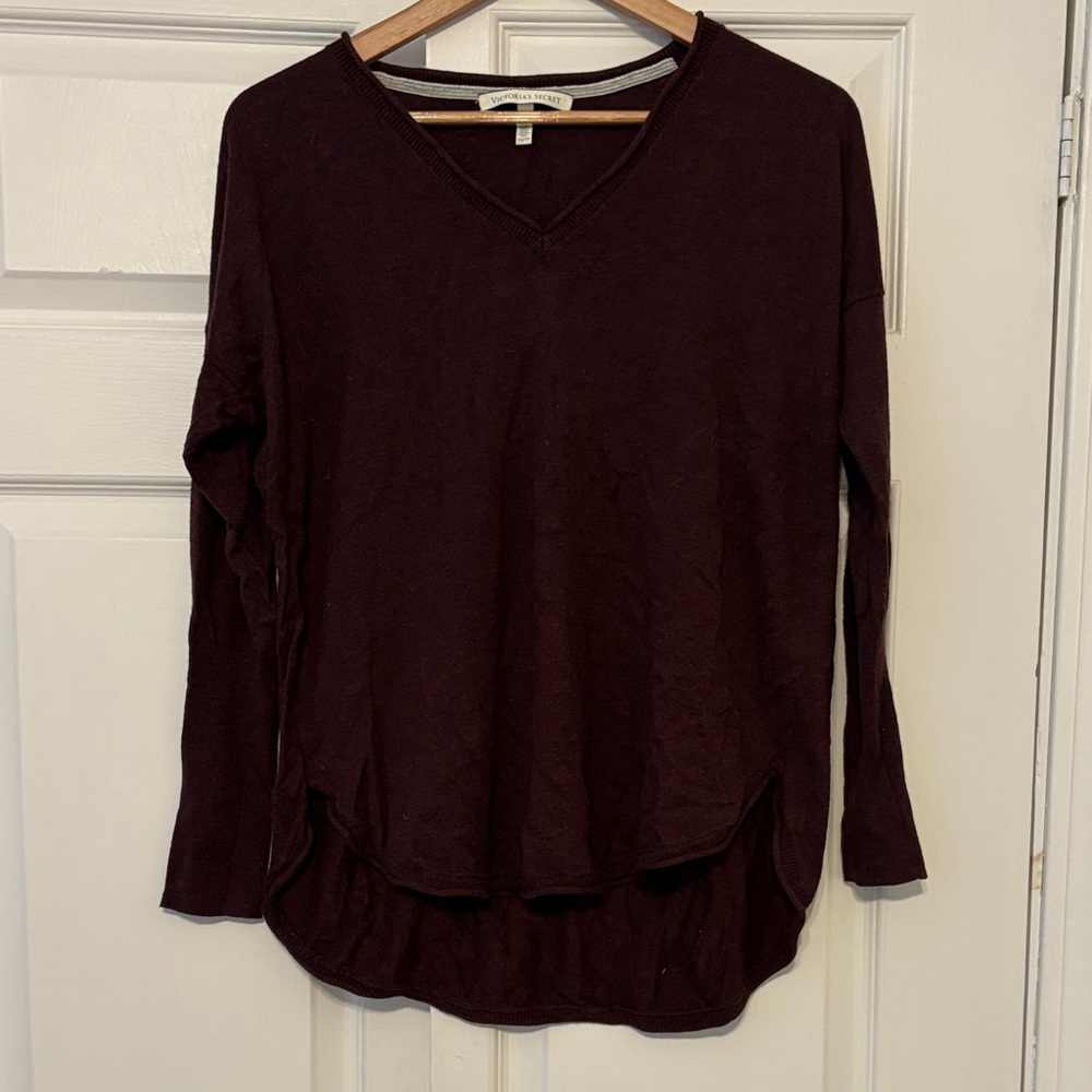 Victoria's Secret Deep Maroon Long Sleeve Top